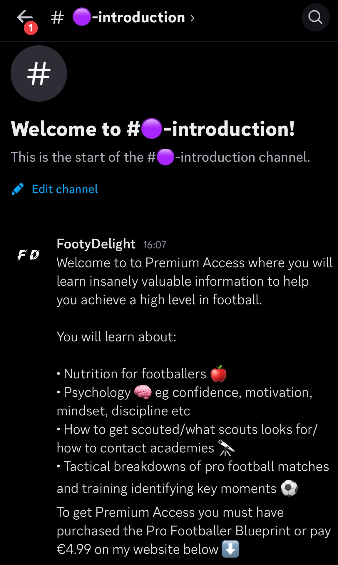 Premium discord access